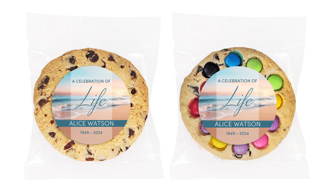 Beautiful Beach Funeral Personalised Cookie