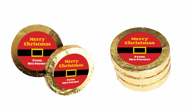 Santa Belt Christmas Gold Coins