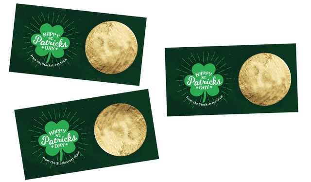 Branded Gold Chocolate Coin Card