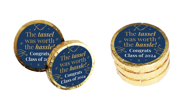 Tumbling Hats Personalised Graduation Chocolate Coin