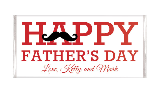 Moustache Fathers Day Custom Chocolates