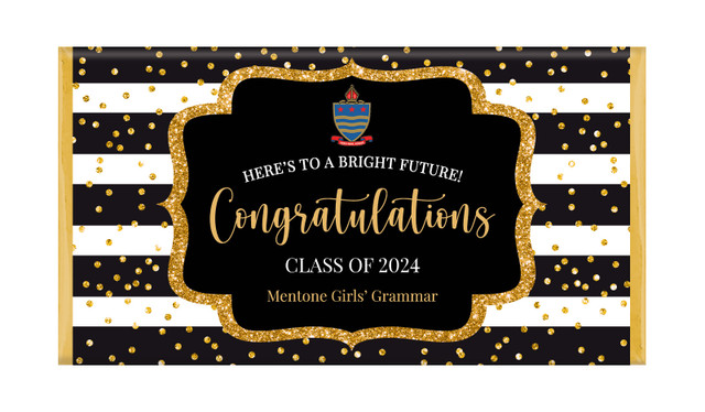 Confetti Stripe Graduation Chocolate Bars