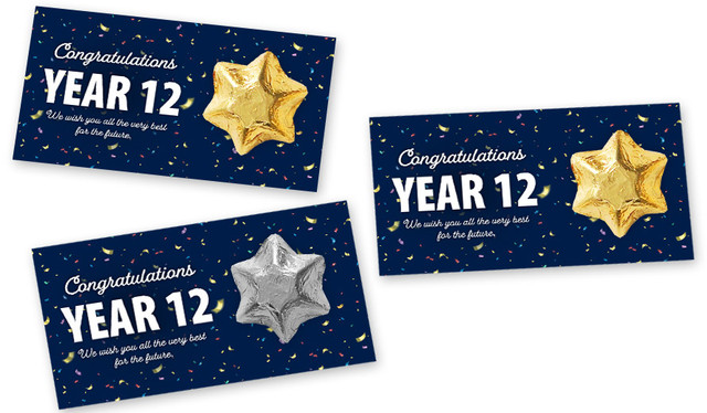 Flying Confetti Personalised Graduation Star Card