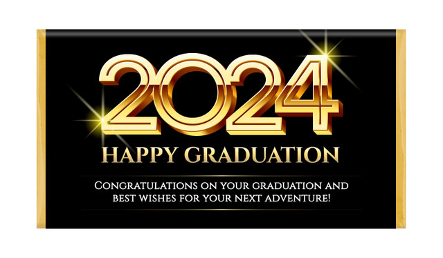 Golden Numbers Graduation Chocolate Bars
