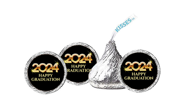 Golden Numbers Graduation Custom Hershey's Kisses