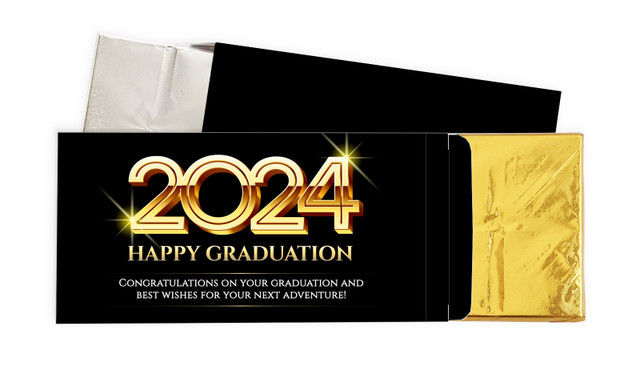 Golden Numbers Personalised Graduation Chocolate Bar In A Box
