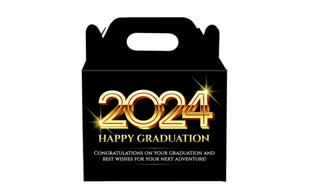 Golden Numbers Personalised Graduation Gable Favour Box