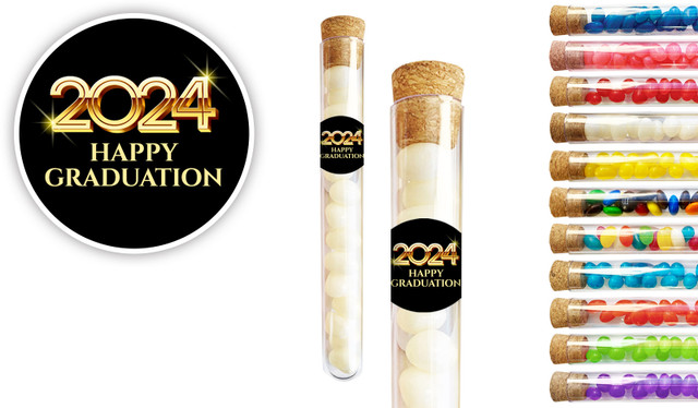 Golden Numbers Personalised Graduation Test Tubes