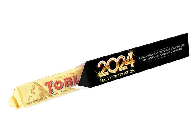 Golden Numbers Personalised Graduation Toblerone Bar Box