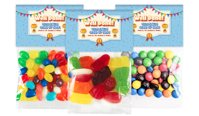 Primary School Personalised Graduation Lolly Bag With Topper