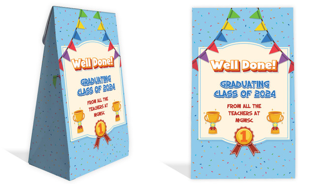 Primary School Personalised Graduation Gusset Favour Bag