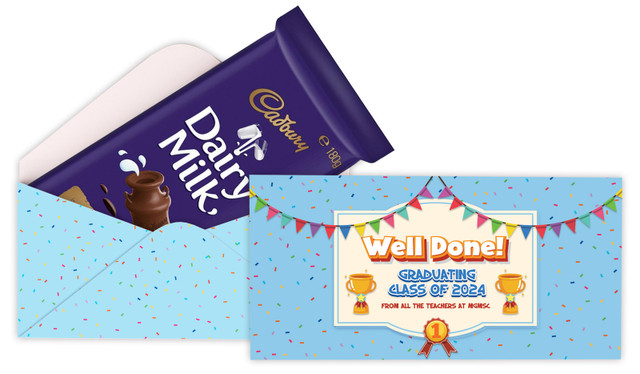 Primary School Personalised Graduation Cadbury Bar Box (Box Only)