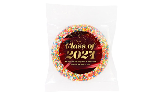 Red Curtain Graduation Personalised Chocolate Freckle