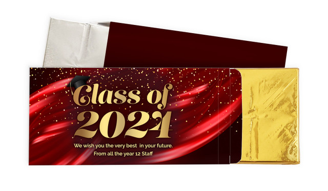 Red Curtain Personalised Graduation Chocolate Bar In A Box
