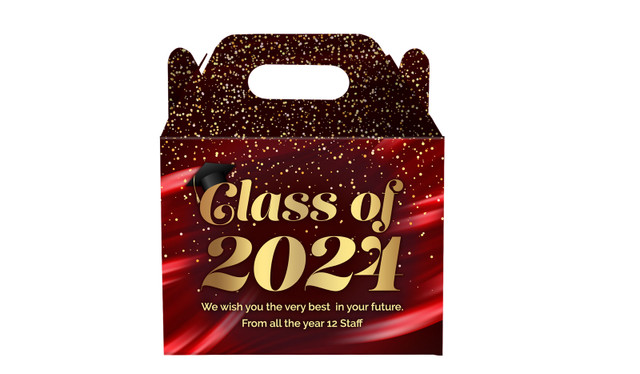 Red Curtain Personalised Graduation Gable Favour Box
