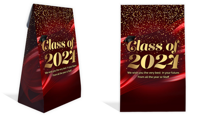 Red Curtain Personalised Graduation Gusset Favour Bag