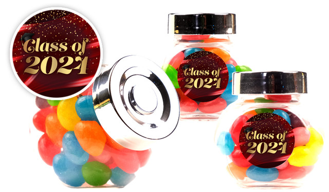Red Curtain Graduation Custom Mini Candy Jar