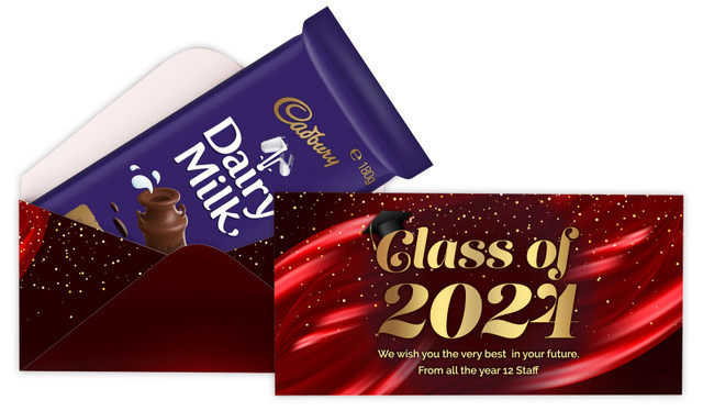 Red Curtain Personalised Graduation Cadbury Bar Box (Box Only)