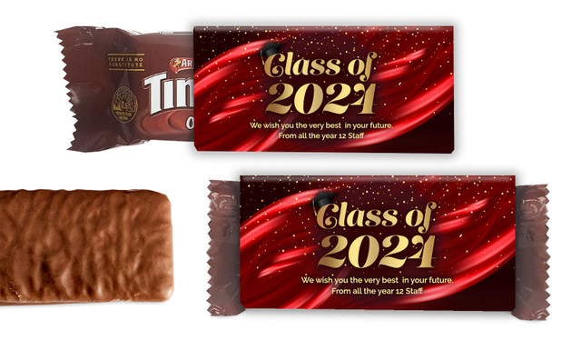 Red Curtain Personalised Graduation Tim Tam Biscuits