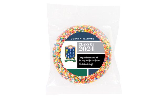 School Colours Graduation Personalised Chocolate Freckle