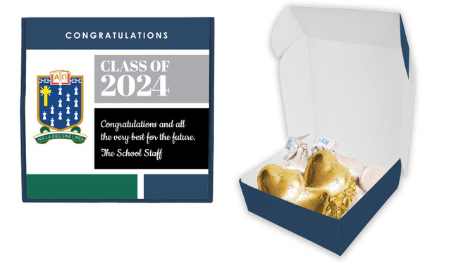School Colours Personalised Graduation Hugs & Kisses Box