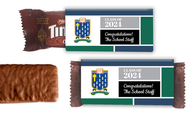School Colours Personalised Graduation Tim Tam Biscuits