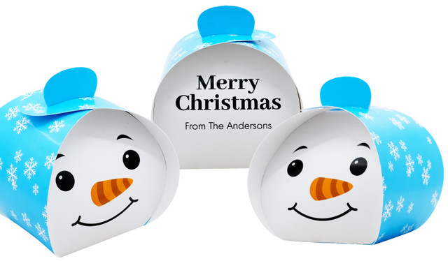 Personalised Foldover Snowman Box