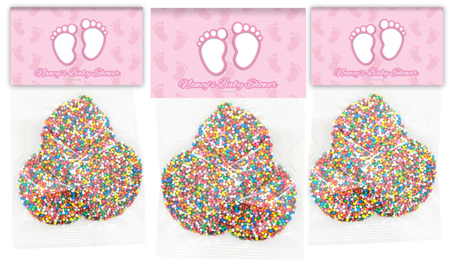 Baby Feet In Pink Baby Shower Speckle Bag