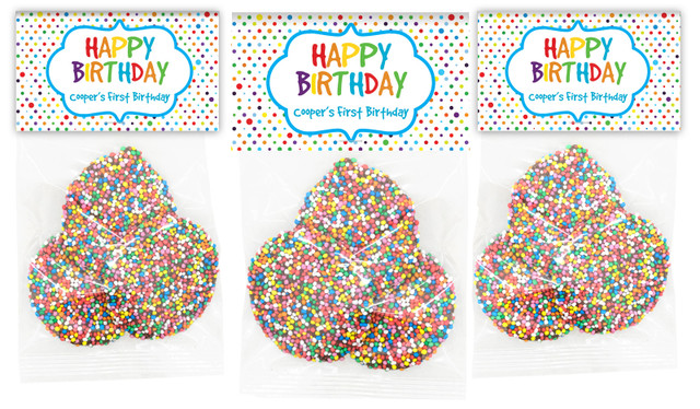 Happy Dots Personalised Birthday Speckle Bag