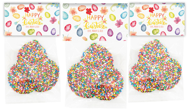 Watercolour Eggs Personalised Easter Speckle Bag