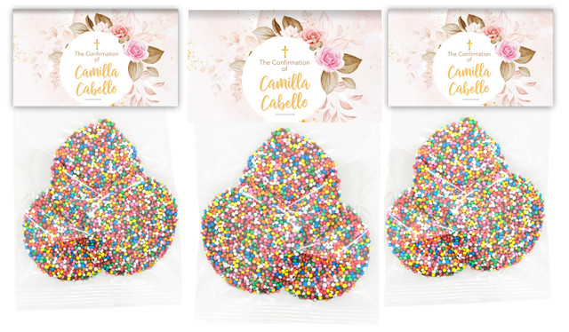 Pretty Roses Confirmation Personalised Speckle Bag