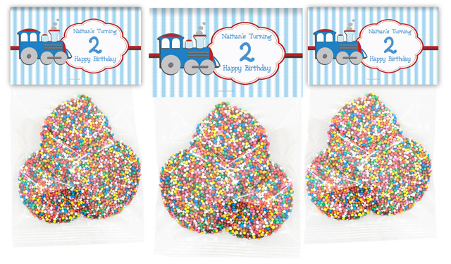 Toy Train Personalised Birthday Speckle Bag