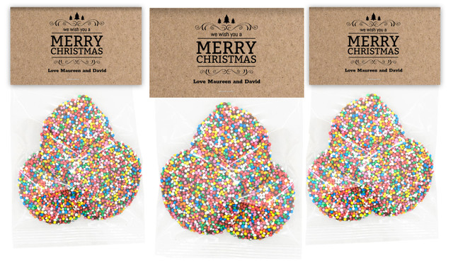 Merry Christmas On Kraft Speckle Bag