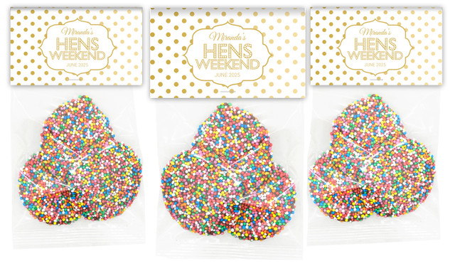 Gold Polkadot Hens Night Speckle Bag