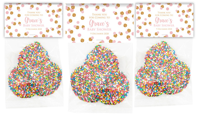 Pink Gold Confetti Custom Baby Shower Speckle Bag