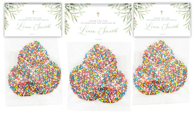 Golden Greenery Personalised Christening Speckle Bag
