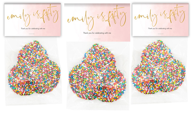Gold On Blush Custom Birthday Speckle Bag