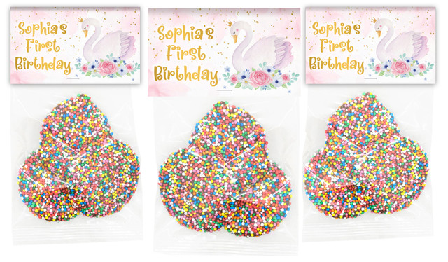 Swan Princess Personalised 1st Birthday Speckle Bag