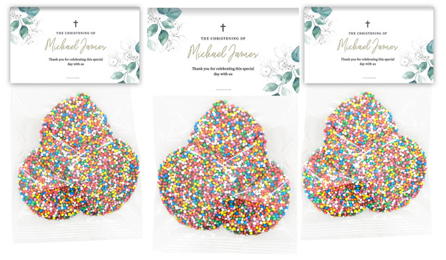 Dream Leaves Personalised Christening Speckle Bag