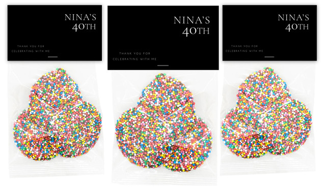 Right Aligned Black Birthday Custom Speckle Bag