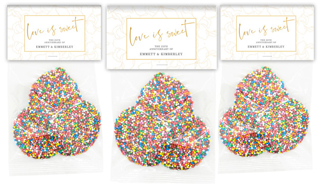 Love Is Sweet Anniversary Personalised Speckle Bag