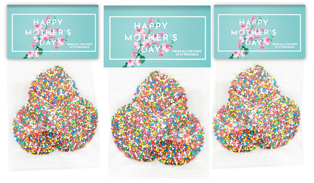 Pink Blooms on Aqua Mother's Day Personalised  Speckle Bag