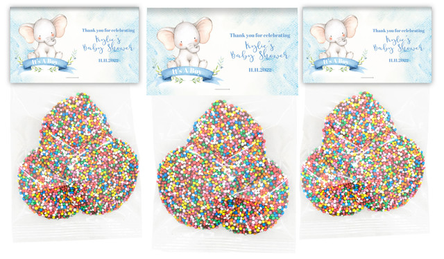 Sitting Elephant Baby Shower Speckle Bag