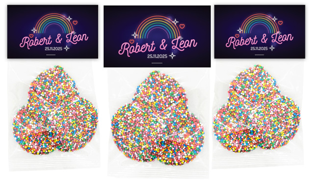 Neon Rainbow Personalised Speckle Bag