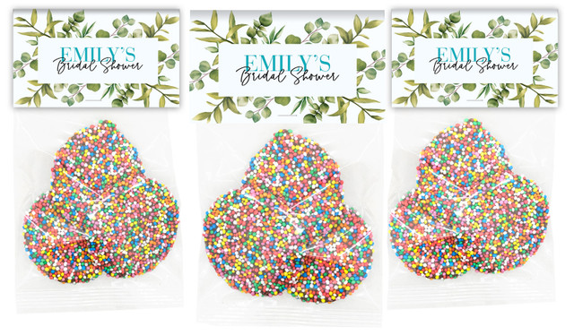 Eucalyptus Personalised Bridal Shower Speckle Bag