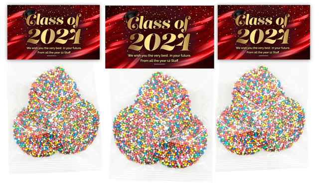 Red Curtain Graduation Personalised Speckle Bag