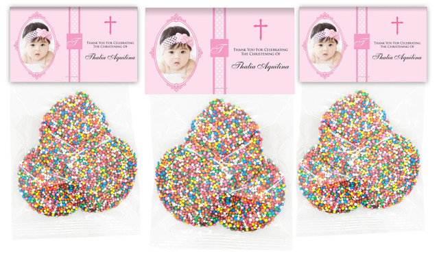 Initial In Pink Personalised Christening Speckle Bag