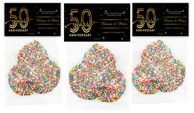 Big Number Gold Anniversary Personalised Speckle Bag