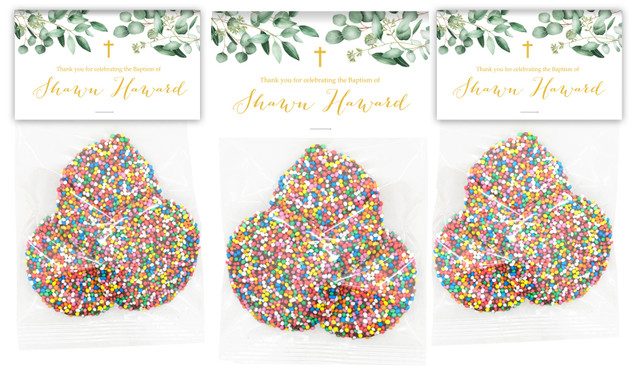 Gum Leaves And Gold Custom Christening Speckle Bag