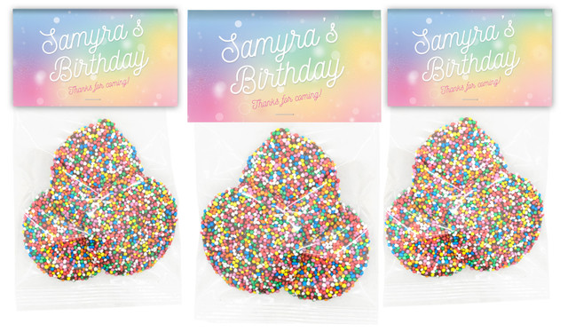 Rainbow Sparkle Birthday Party Personalised Speckle Bags